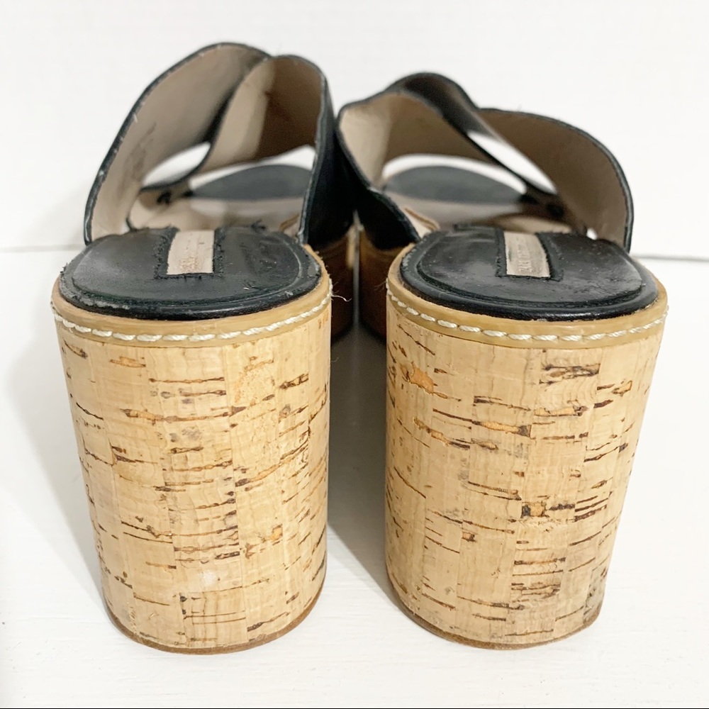 Zara Basic Collections Double Strap Cork Wedge Sl… - image 8